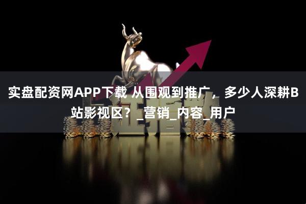 实盘配资网APP下载 从围观到推广，多少人深耕B站影视区？_营销_内容_用户